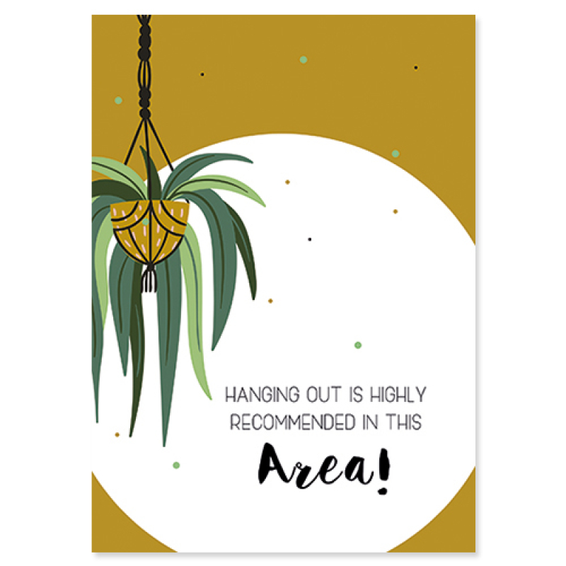 A5 kaart Hanging out is highly recommended in this area